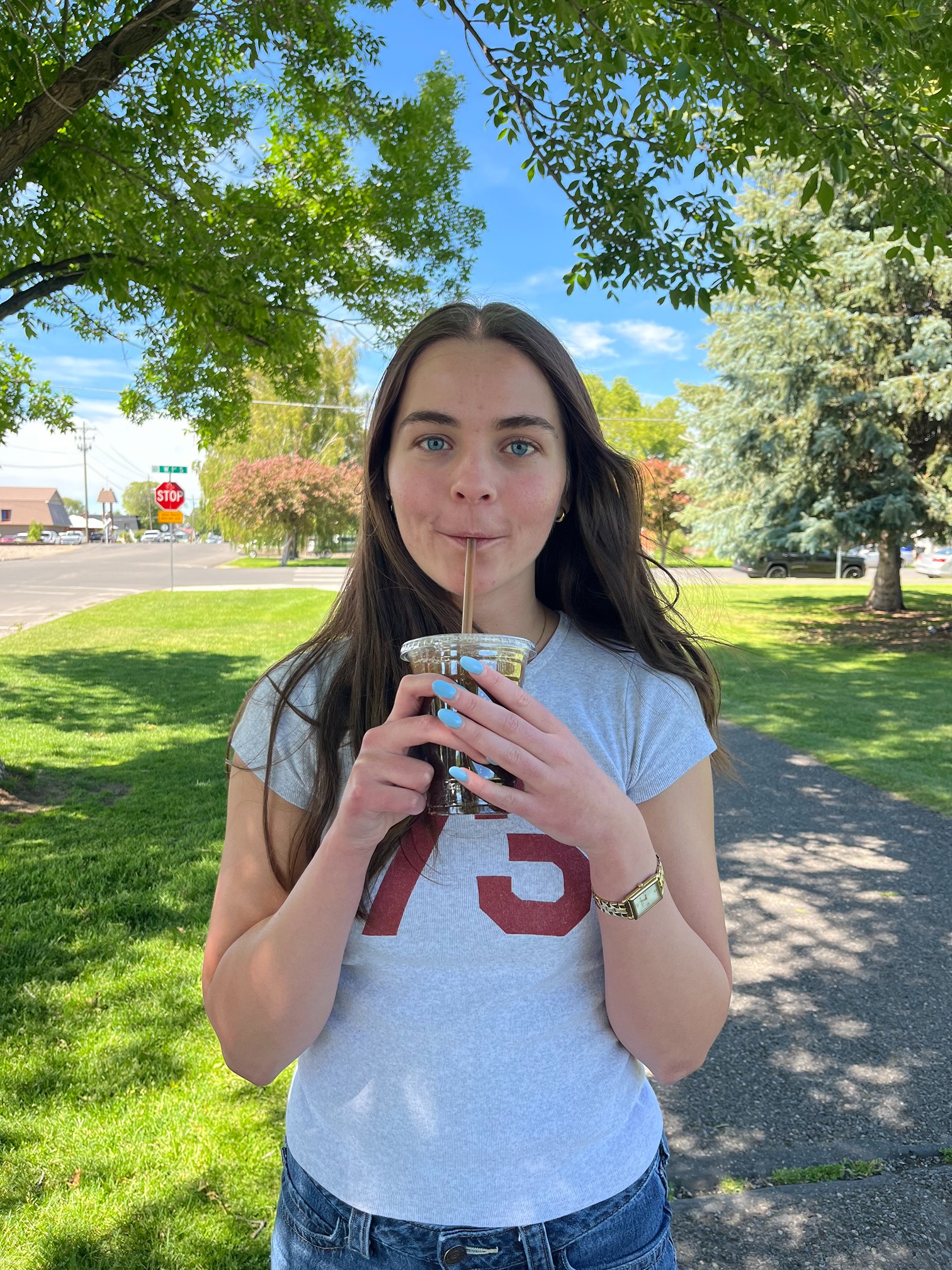 Customer sipping a DRTY Soda